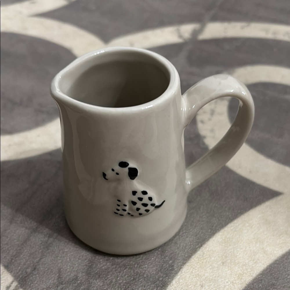 Ceramic Cream Pitcher with Dalmatian Design